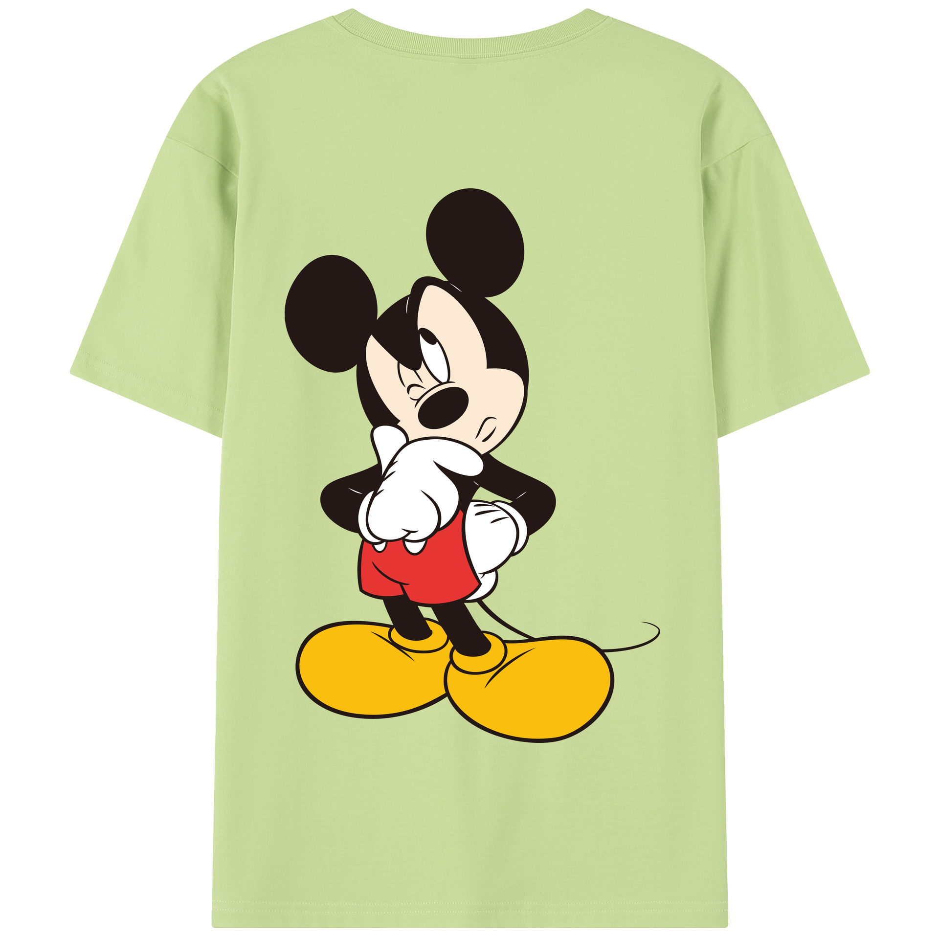 （画像用） ミッキーマウス Mickey Mouse 綿100％半袖Tシャツ（背面プリント）